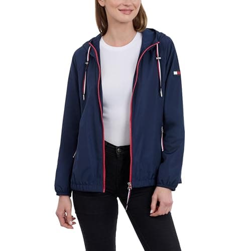 Image of Tommy Hilfiger Women's Iconic Hooded Windbreaker Jacket