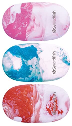 Image of Swordfish Marble Eraser [Pack of 3] PVC and Phthalate Free Tablet Eraser – Assorted Colours [40377]