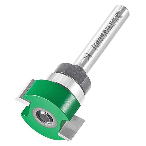 Image of Trend CraftPro Two Flute Intumescent Recessing Router Cutter Bit, 1/4 Inch Shank, 24mm Cut Diameter & 10mm Cut Length, Tungsten Carbide Tipped, C209X1/4TC