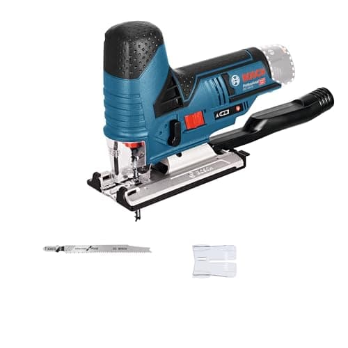 Image of Bosch Professional 12V System GST 12V-70 cordless jigsaw (2 x saw blades, glide shoe, anti-splinter guard, cutting depth in wood: 70 mm, excluding batteries and charger, in carton)