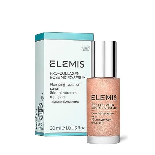 Image of ELEMIS Pro-Collagen Rose Micro Serum 30ml - Anti-Aging Serum, Reduces Fine Lines & Wrinkles, Boosts Skin Radiance, Hydrates & Firms Skin, for Sensitive & Mature Skin