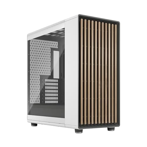Image of Fractal Design North XL Chalk White TG - Three 140mm Aspect PWM Fans Included - USB Type C - E-ATX Airflow Full-Tower PC Gaming Chassis