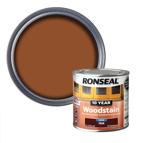 Image of Ronseal 10 Year Woodstain Teak 250ml