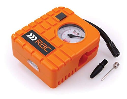Image of RAC HP223 12V Compact Inflator - Built-In Light - For Cars, Motorcycles, Inflatables , Orange