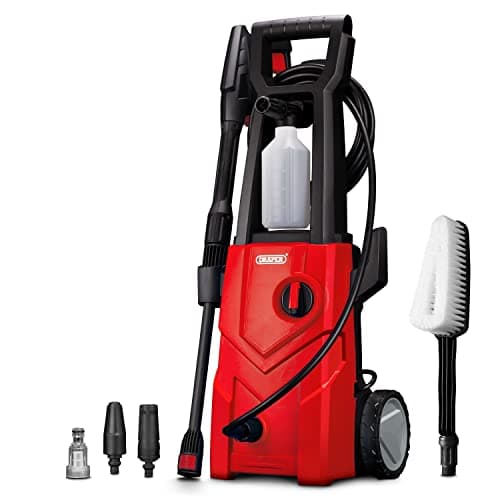 Image of Draper PW1600 Electric Pressure Washer, High Power 135Bar, Red