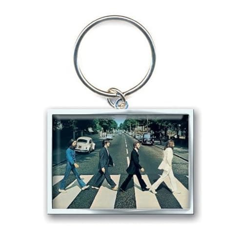 Image of Beatles - Keyring Abbey Road Crossing Photo Print (in 3 cm x 3,7 cm)