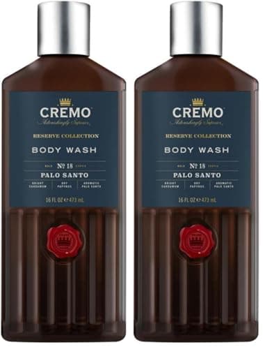 Image of Cremo Reserve Collection Body Wash, Men's Shower Gel for Body Skin Care, Palo Santo Luxury Fragrance, 473 ml (Pack of 2)