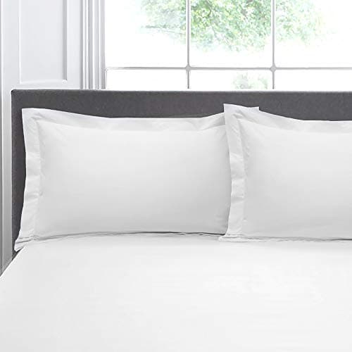 Image of Appletree Pair of Oxford Pillowcases, 100% Cotton White, 76 x 48cm