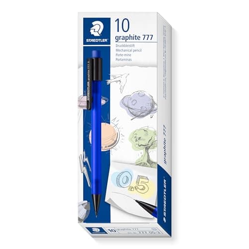 Image of STAEDTLER 777 05-3 Graphite Mechanical Pencil - 0.5mm, B Lead, Blue Barrel (Pack of 10)