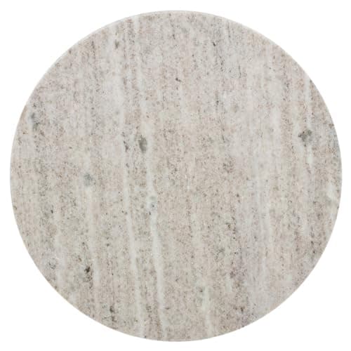 Image of URBNLIVING Round Rectangle Square Marble Serving Display Cheese Boards Charcuterie Platters (24cm Round - Sandstone)