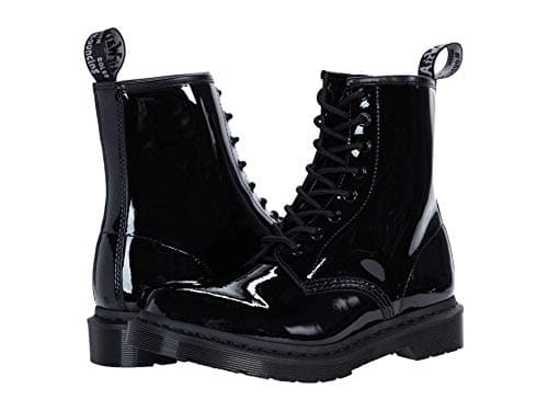 Image of Dr. Martens Women's 1460 Mono Amphibians, Black Patent Lamper, 3 UK