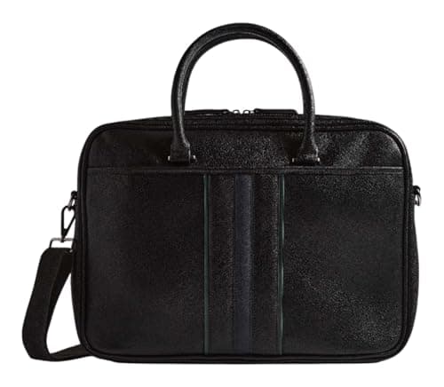 Image of Ted Baker Kenriik Stripe PU Document Bag Black, black, One Size