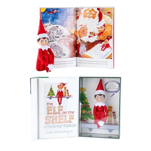 Image of The Elf on the Shelf: A Christmas Tradition - Boy Scout Elf with Blue Eyes - Includes Artfully Illustrated Storybook, Keepsake Box and Official Adoption Certificate