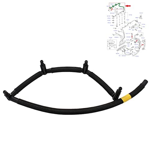 Image of BIAREN Fuel Injector Leak Off Return Pipe for Ford Fiesta Focus C-Max 1.6 TDCI Peugeot 206 207 308 Partner Citroen C2 C3 C4 Berlingo 1.6 HDI Volvo C30 S40 S80 V50 V70 1.6 D 1574Q5 3M5Q9K022DC 1441256