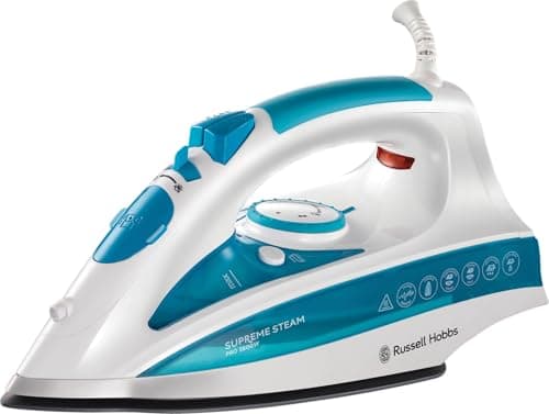 Image of Russell Hobbs Steam Iron [2600W,210g extra steam boost, 70 g/min steam] Steam Glide Pro (300ml water tank, ceramic soleplate, self-cleaning & spray water function, anti-limescale, drip stop) 20562
