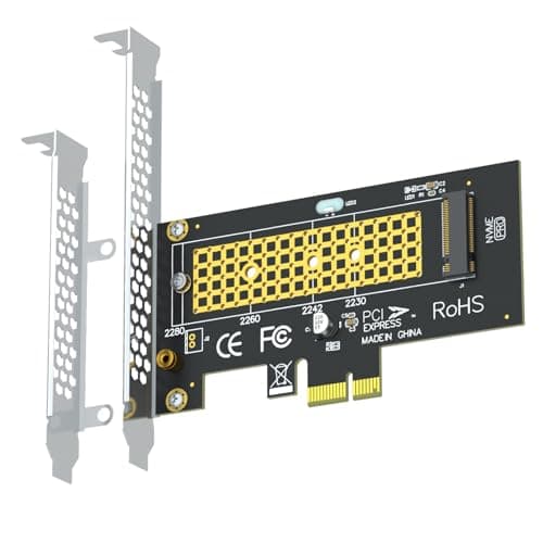 Image of GLOTRENDS PA09-X1 M.2 NVMe to PCIe X1 Adapter for 2230/2242/2260/2280 M.2 NVMe SSD, PCIe X1 Installation