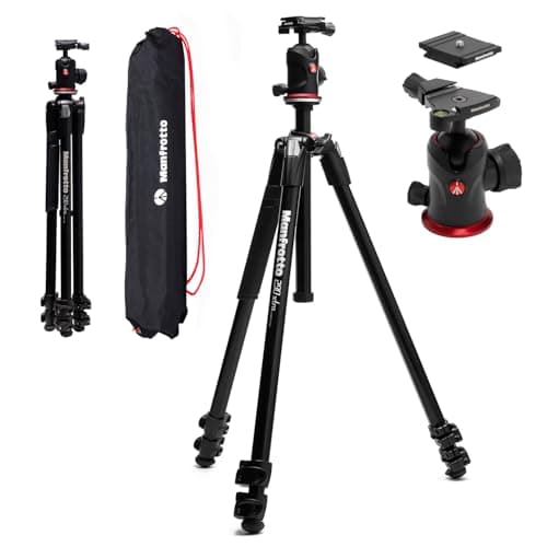 Image of Manfrotto 290XTRA Aluminium Tripod Kit with 496 Ball Head, 3-Section Legs, 4 Angles Position, Quick Lever Locks, Arca-Swiss Plate, 10kg Payload, Shoulder Bag, for DSLR, Mirrorless, Compact Cameras