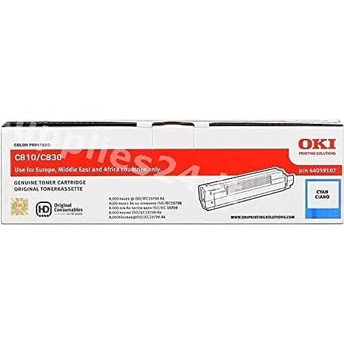 Image of Oki Toner Cartridge for C810/C830 A3 Colour Printers (8000 Pages) - Cyan