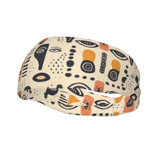 Image of Smooth Rust Face Print Print Sports Sweatband Breathable Fitness Headbands Soft & Stylish Sweatbands For Men And Women