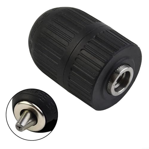 Image of ZiStarlilife 13Mm Keyless Drill Chuck 1/2"-20 UNF Mount, Hardened Steel Toothed Jaws For Rotary Power Drills, Cordless Drivers & Bit Changing, Black