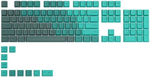 Image of GLORIOUS Gaming 115x GPBT Keycaps - Cherry Profile, Super Durable PBT Plastic, Eye Catching Aesthetics, Superior Sound, Original Typeface, Rain Forest - American QWERTY Layout