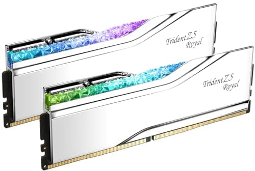 Image of G.SKILL Trident Z5 Royal Series (Intel XMP 3.0) DDR5 RAM 32GB (2x16GB) 7200MT/s CL34-45-45-115 1.40V Desktop Computer Memory UDIMM - Silver (F5-7200J3445G16GX2-TR5S)