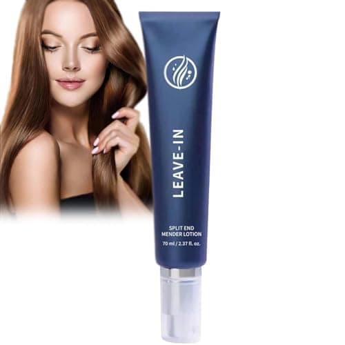 Image of Leave-In Split End Repair Serum with Flaxseed & Keratin, Anti-Frizz Treatment for Dry Damaged Hair, Lightweight Hair Mender for Women