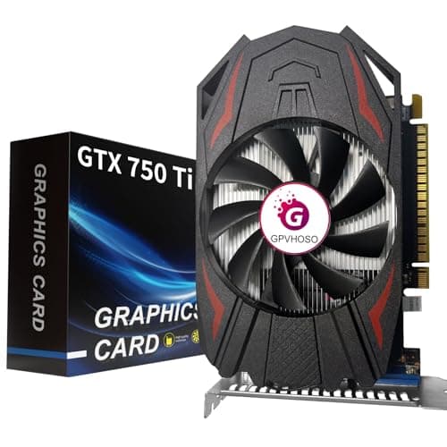Image of GPVHOSO GTX 750Ti 4GB GDDR5 Graphics Card, 640SP 128bit Direct X12 Computer Video Cards, PCI Express 3.0x16 Interface, VGA, HDMI, DVI-D, Low Power GPU for Working Gaming