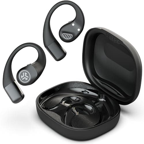 Image of JLab Epic Open Sport Earbuds - Wireless Open Ear Headphones, Sports Earbuds with Earhooks, 30H Playtime Hook Over Ear Running Earphones, IP55 Sweat-Resistant Ear Buds, Bluetooth Multipoint, Black
