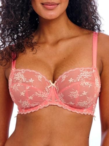Image of Freya Women's Offbeat Decadence Underwire Side Support Bra, Sunset Coral, 32DD
