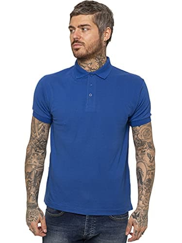Image of K11 - KZPL105 Mens Polo Shirt Pique T Shirts Tee New Golf Work Casual Plain Short Sleeve Top Royal 2XL