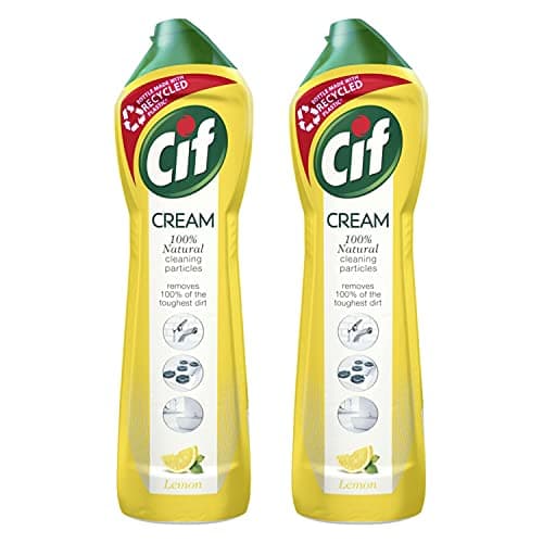 Image of 2 x 500ml Lemon Fragrance Cream All Purpose Cleaner Bathroom Kitchen Sink Tiles