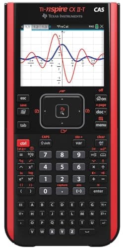 Image of Texas Instruments TI-Nspire CX II-T CAS 800 Functions Colour Graphing Calculator 3D Black Red