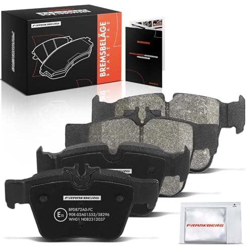 Image of Frankberg Brake Pad Set incl. 4x Pads Rear Compatible with GLC X253 C-Class T-Model S205 GLC Coupe C253 C-Class W205 Replace# 0004205900, 0004208300
