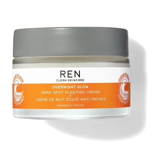 Image of REN Clean Skincare Dark Spot Removal Overnight Cream - Proven to Reduce Hyperpigmentation with Natural Algae and Phytoglycogen - Cruelty Free & Vegan Hydrating Facial Moisturizer, 50 ml, (Pack of 1)