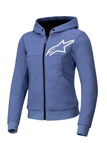 Image of Alpinestars Stella Chrome V2 Sport Hoodie, Lightweight Performance Fabric, Modern Athletic Design & Versatile Style, Blue/Violet/White, XL