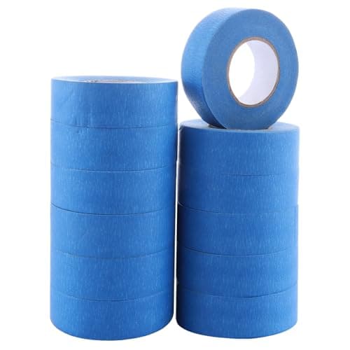 Image of ASelected Premium Masking Tape 12 Rolls (25Mm X 30M) Blue Masking Tape Painting Tape For Painters, Decorators Professional Diy Use Painting Office Home Crafts More