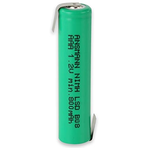 Image of ANSMANN 800 mAh 1.2 V AAA NiMH LSD Flat-Top Battery with Z-Tags