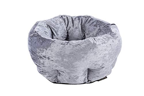 Image of Scruffs Velvet Pet Bed, 45cm, Grey