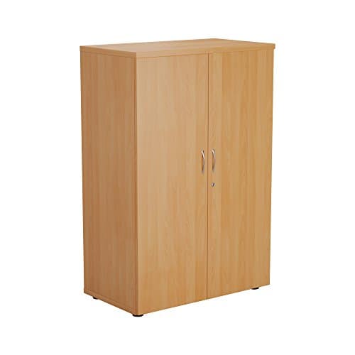 Image of Office Hippo Cupboard With 3 Shelves, Lockable, Beech, 80 x 45 x 120 cm, OHF0008BE