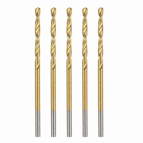 Image of Kozelo 5pcs Drill Bit - [1.5mm Diameter] M42 8% Cobalt HSS Cutting Tool for Machining Hard Metal Stainless Steel Woodworking Handicraft Use, 135° Cutting Angle TiN