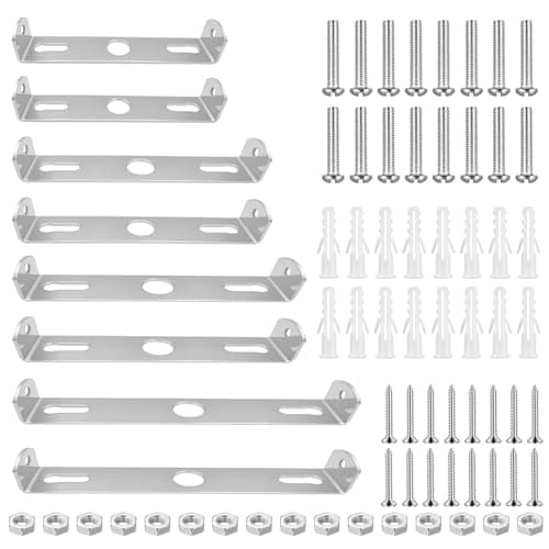 Image of BJBJJIU 8 Pcs Ceiling Light Brackets, Ceiling Light Plate Kit, 80/90/100/110mmLight Fixture Mounting Bracket KitLight Mounting Plates for Home Office Pendant Wall Lights, with Screws Accessories