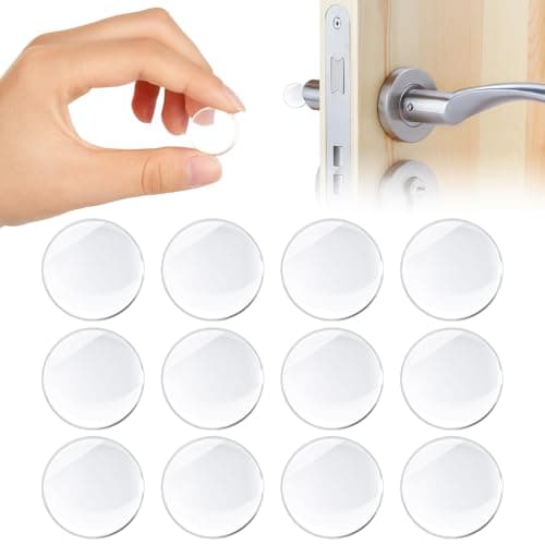 Image of Vicloon Self Adhesive Rubber Feet, 12Pcs Transparent Bumper Pads, Transparent Silicone Pad, Clear Rubber Feet Clear Self Adhesive Rubbers Bumpers Pads, Soft Door Bumpers Furniture Pad, 20mm x 5mm
