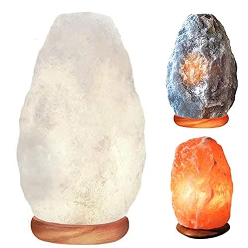 Image of Magic Salt Himalayan Salt Lamp 2-3 kg Size 17-19 cm - Beautiful Pink Coloured and High Crystal Quality with Life Time Warranty (White, 2-3 Kg)