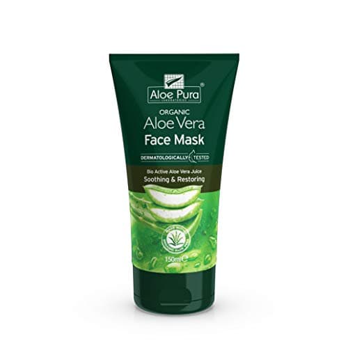 Image of Aloe Pura, Organic Aloe Vera Face Mask, Natural, Vegan, Cruelty Free, Paraben & SLS Free, Dermatologically Tested, Soothing, 150 ml