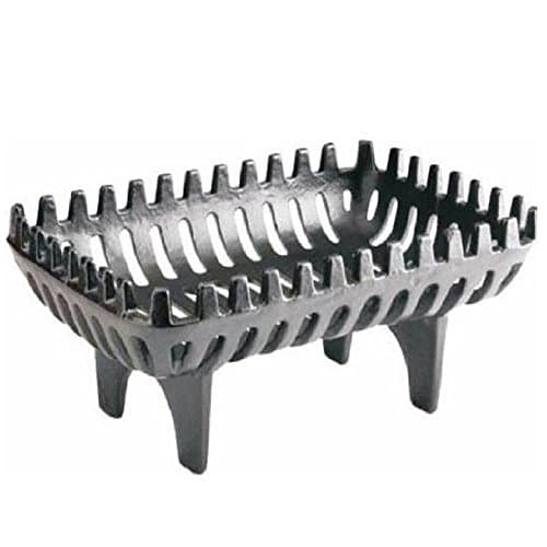 Image of LESS THAN HALF PRICE - REDUCED TO CLEAR - Inglenook Open Fire Grate Log Coal Wood Basket Holder Black Heavy Duty Cast Iron
