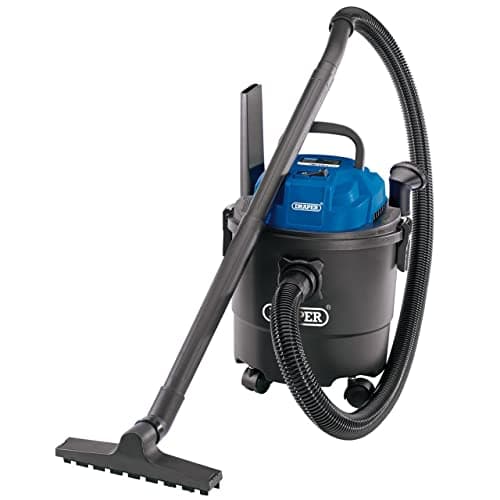 Image of Draper 1250W 15L Wet and Dry Vaccum Cleaner | 1.5m Flexible Hose and Acessories |25 l/s Max Airflow | 18 kPa Vacuum Pressure | Home Car Carpet Cleaning | Professional Use | Outdoor | 90107