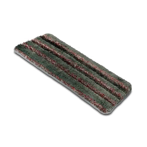 Image of Addis Spray Go Duo Fibre Replacement Microfibre Mop Pad with Clean Action Abrasise Strip, Machine Washable, Grey Red