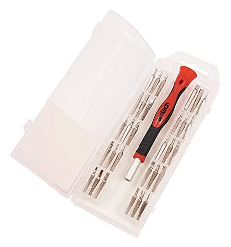 Image of Amtech 31 pc Precision Screwdriver Set, Slotted, Phillips & Torx Bits with Push-Fit Handle & Storage Case for Mobile, Computer & Watch Repairs