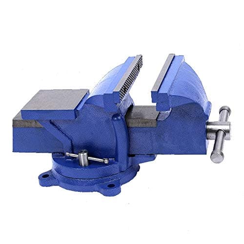 Image of KATSU Tools 5” Bench Vice 125mm Heavy Duty – 360° Swivel Base Lathe Milling Workbench Vice for Mechanics & Engineers – Cast Iron Clamping Tool for Workshop & Garage Use, Model 402351